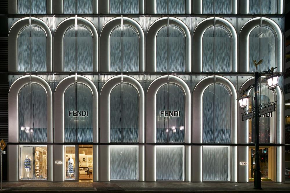 Fendi Store in Tokyo: steel and glass construction made by seele