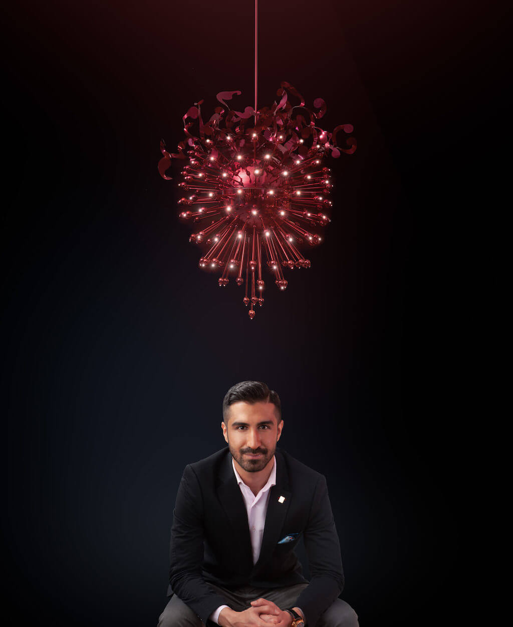 "Strawberry Chandelier" by Nima Bavardi & Siavash Sufinejad, 2020

Photo credit: Villasufia