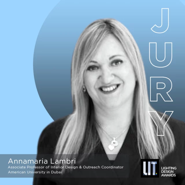 💡 Meet the Jury: Annamaria Lambri | Chair of the Department of Interior Design and Associate Professor of Interior Design at the American University in Dubai 💡 ⁠
⁠
Annamaria has extensive experience in architecture and design, working on projects from international exhibitions to residential designs in Italy and the rest of the world. Since moving to the UAE in 2005, she has developed numerous hospitality projects in the Gulf and Asia and eventually became an Associate Professor and Outreach Coordinator in the Interior Design Department at the American University in Dubai (AUD) in 2011. ⁠
⁠
Click the link in bio to find out more about Annamaria and this year's jury members. ⁠
⁠
#litdesignawards #litawards #lightingdesign #lightingaward #design #designaward #architecturaldesign #creativelighting #lightingexcellence #meetthejury #jurymembers